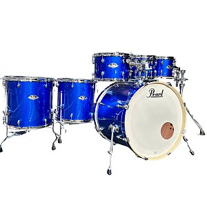 Bateria Pearl Export EXX High Voltage Blue 22" 8" 10" 12" 14" 16" + Caixa 14x5,5" Shellpack