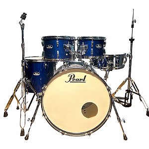 Bateria Pearl Roadshow Royal Blue Metallic 20" 10" 12" 14" + Caixa 14x5,5"
