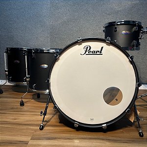 Bateria Pearl Decade Maple Satin Black 24" 13" 16" 18" Shellpack