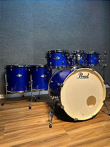 Bateria Pearl Export EXX Midnight Blue 22" 8" 10" 12" 14" 16" + Caixa 14x5,5" Shellpack