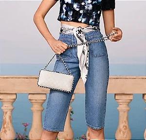 Chanel - Bermudão jeans