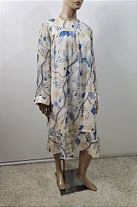 Chloe - Vestido em linho estampado