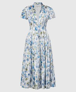 Philosophy di Lorenzo Serafini Inox Floral Jacquard Midi-Dress