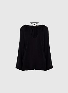 Bo.Bô Camisa em seda preta
