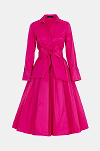 Carolina Herrera - Vestido tafeta fucsia