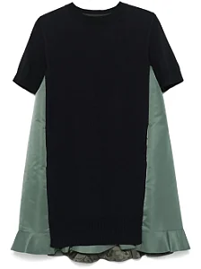Sacai - Vestido recortes