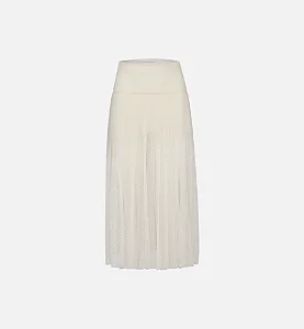 Christian Dior - Saia midi tule bordado
