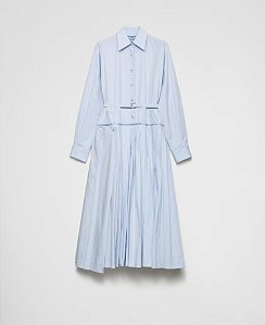 Prada - Vestido de popeline plissado