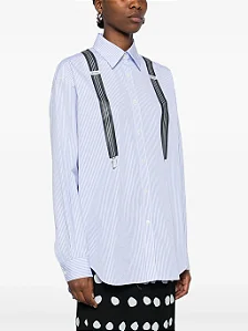 Moschino - Camisa listrada em popeline