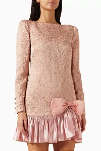 Valentino - Mini Vestido jackard rose