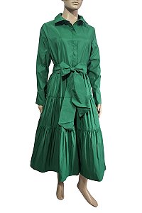 Carolina Herrera - Vestido Longo Tafetá Verde