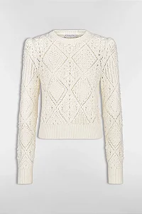 Suéter Branco Christian Dior em Algodão