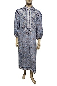 Zimmermann - Caftan em linho estampa Paisley