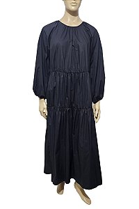 Zara - Vestido midi em popeline