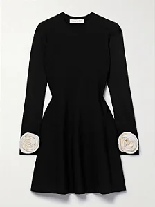 Valentino Garavani Vestido Sueter Preto