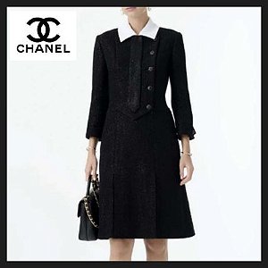 Chanel - Vestido preto tweed / Primavera 2025