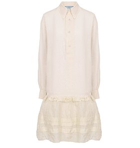 Prada - Vestido chemise em linho