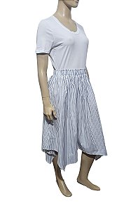 Vestido Donna Karan Popeline e Malha Midi