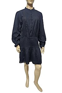 H&M - Vestido curto preto nervuras