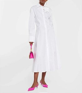 Valentino Garavani - Vestido longo popeline branco