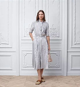 Christian Dior - Vestido Jacquard de seda com listras / 2026