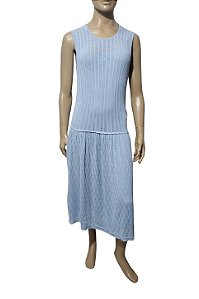 Christian Dior - Vestido em trico azul / 2026