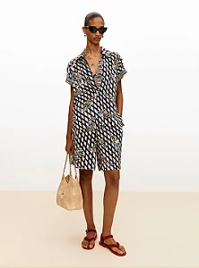 Chanel - Bermuda em seda estampada / 2026