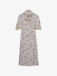 Prada - Vestido de georgette com estampa floral / 2026