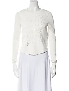 Christian Dior - Suéter Cropped Branco