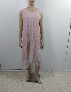 Vestido midi em linho