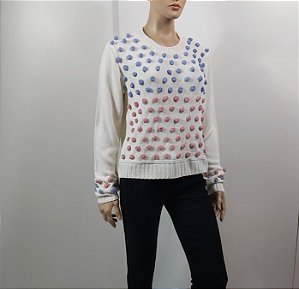 Iorane  - Blusa trico bolinhas coloridas