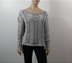 Maria Filó - Blusa tricot cinza
