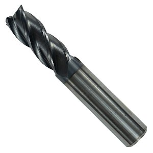 Fresa De Topo Reto Metal Duro 12mm 50HRC 4 Cortes