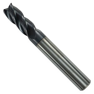 Fresa De Topo Reto Metal Duro 10mm 50HRC 4 Cortes