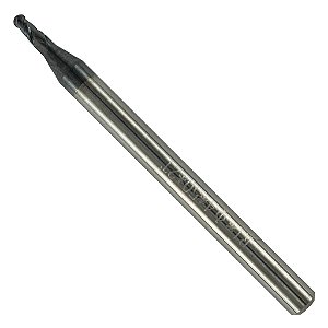 Fresa Metal Duro Topo Esférico 2mm 2 Cortes 50hrc