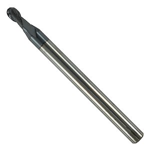 Fresa De Topo Esférico Metal Duro 3mm 50HRC / 2 Cortes