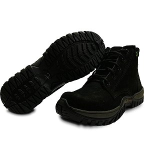 BOTA PRETA ADVENTURE COURO COTURNO CASUAL