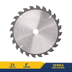 SERRA CIRCULAR DE METAL DURO: 8" x 24 DENTES - 200 MM x 20 MM