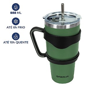 Copo Térmico Quente E Gelado 888ml Com Parede Dupla