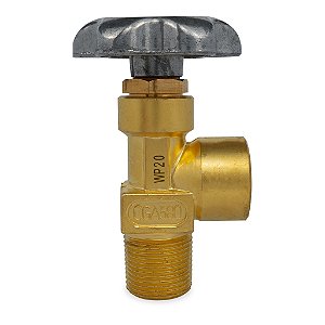 Válvula Cilindro Simples Para Argônio e Mistura Tig Mig Rosca 3/4 Padrão CGA580