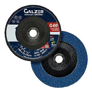 Disco Flap Cônico Zircônio Azul 7 Polegadas 180mm Grão 40