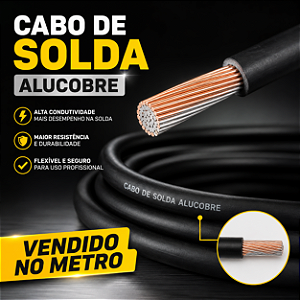 Cabo de Solda 70mm Alucobre Preto
