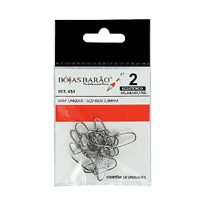 SNAP UNILOCK -AO INOX 0,90MM - N 2 C/10 UNIDADES