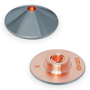 BICO CROMADO 5MM DUPLO PARA CABEÇOTE LASER FIBRA