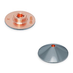 BICO CROMADO 4MM DUPLO PARA CABEÇOTE LASER FIBRA