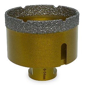 Broca Serra Diamantada 64 Mm Para Esmerilhadeira Rosca M14