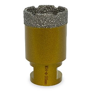 Broca Serra Diamantada 35mm Para Esmerilhadeira Rosca M14