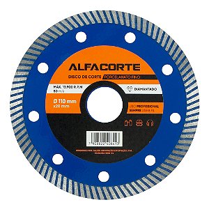 Disco De Corte Diamantado Porcelanato 110mm Furo De 20mm