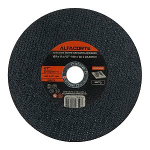 Disco de Corte Abrasivo para Aço e Inox 180 mm x 22,23 mm