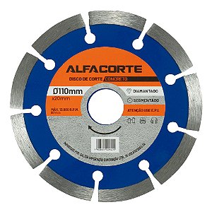 Disco de Corte Diamantado Segmentado Alfacorte 110mm